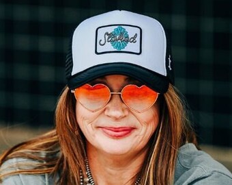 Stoked Trucker Hat Western Trucker Hat Trucker Hat för kvinnor Trendig Trucker Hat Cowgirl Cap Flodhatt Retro Trucker Hatt Strandhatt Flickresor