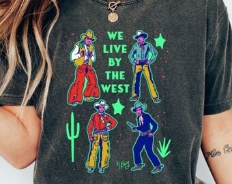 Western Graphic Tee Retro Cowgirl Tshirt Disco Cowgirl Space Cowgirl Shirt Comfort Farben Übergroßes Cosmic Cowgirl T-Shirt Cowgirl Tshirt