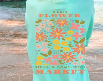 Comfort Colors® Shirt, Flowers Shirt, Wildflower Shirt, Women Shirt, Botanical Shirt, Nature Lover Shirt, Spring Shirt, Flower Gardener Gif