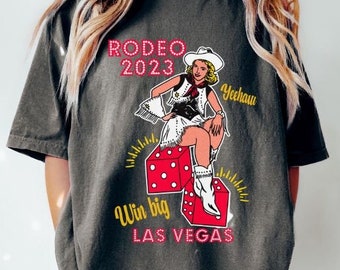 Camiseta gráfica occidental, camiseta Comfort Colors, camiseta vaquera retro, camiseta Rodeo, camiseta vaquera vintage, camiseta occidental, camiseta Vegas