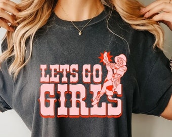 Camiseta Lets Go Girls Camiseta Comfort Colors Camiseta Vintage Nashville Camiseta extragrande de música country Camiseta occidental Vestido de vaquera Camiseta de despedida de soltera