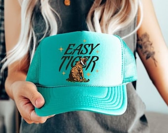 Gorro de camionero de tigre fácil, Gorro de camionero de moda, Gorro de camionero bonito, Gorro de viaje para niñas, Gorro de camionero divertido, Gorro de camionero para mujer