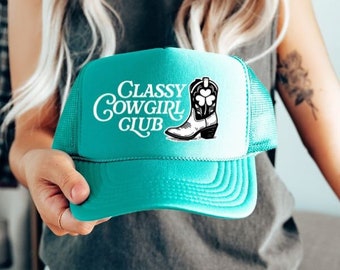 Casquette trucker club de cow-girl chic, casquette trucker western, casquette trucker cow-girl, casquette trucker tendance, casquette trucker rodéo, casquette de cow-boy,