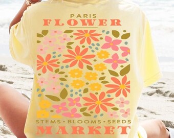 Comfort Colors® Shirt, Flowers Shirt, Wildflower Shirt, Women Shirt, Botanical Shirt, Nature Lover Shirt, Spring Shirt, Flower Gardener Gif