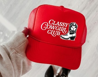Casquette trucker club de cow-girl chic, casquette trucker western, casquette trucker cow-girl, casquette trucker tendance, casquette trucker rodéo, casquette de cow-boy,