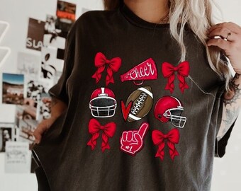 Coquette Game Day Shirt, Game Day Tee, Football Mom Shirt, Spirit T Shirt, Sports Mom Shirt, Team Spirit, School Spirit Tee, Cheer Shirt