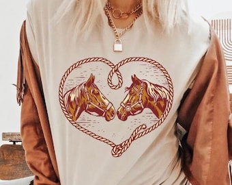 Cowboy Country, Rodeo Shirt, Vintage Inspired Horse Tee Shirt, Western Graphic Tee, Retro Cowgirl T-Shirt, Comfort Colors®, Boho, Vintage