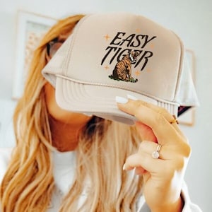 Easy Tiger Trucker Hat, Trendy Trucker Hat, Cute Trucker Hat, Girls Trip Hat, Funny Trucker Hat, Womens Trucker Hat