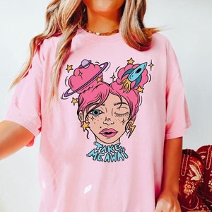 Retro Y2k Comfort Colors Shirt Aesthetic Bohemian TShirt Retro Vintage Graphic T-Shirt Oversized Tee Grunge Hippie Boho Graphic T Shirt