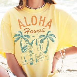 Comfort Colors® Retro Aloha t-shirt, Hawaiian Vacation Tshirt ,Hawaii shirt, Family Trip t-shirt, Aloha Shirt, Beach T Shirt, Summer Tee