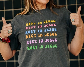 Jesus Shirt Boho christliches Shirt Jesus Jesus Jesus Christen T-Shirts Religiöses Shirt Jesus Kleid Glaube basiert T-Shirts Bibel Vers Shirt