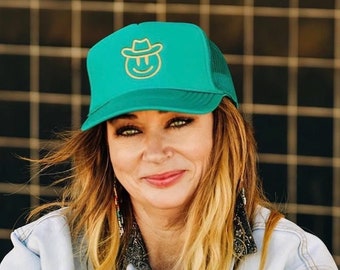 Cappello da camionista occidentale Cappello da camionista da cowboy Cappello da camionista felice Cappello da cowgirl Cappello da camionista alla moda Cappello da camionista estivo Cappello da viaggio per ragazze Nashville Hat