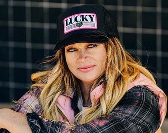 Lucky Trucker Cap, Trendy Trucker Cap, Retro Trucker Cap, Womens Trucker Cap