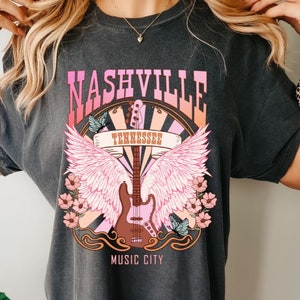 Nashville Tee, Nashville T-shirt, Music City, Tennessee Tee, Vintage Inspired Cotton T-shirt, , Unisex Tee, Comfort Colors T-shirt
