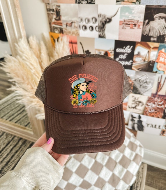 Cowgirl Trucker Hat, Western Trucker Hat, Vintage Cowboy  display picture 1
