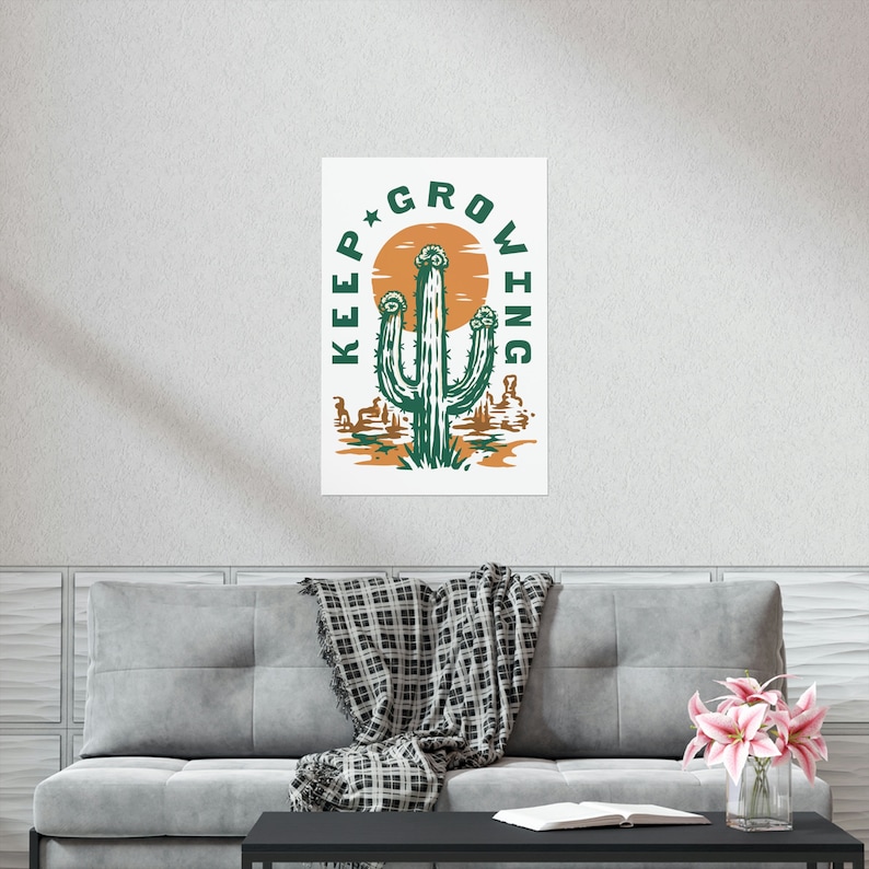 Typography Art Print, Western Wall Decor, Cowboy Poster, Art Ranch or Cabin Home, Modern Farmhouse Wall Art, Cactus Southwest & Southern Art image 5