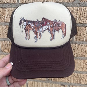 Horse Trucker Hat, Cowgirl Trucker Hat, Western Trucker Hat, Cowboy Trucker, Cowgirl Gift, Cowgirl apparel, Cute Trucker Hat, Rodeo Hat
