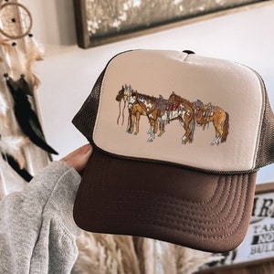 Horse Trucker Hat, Cowgirl Trucker Hat, Western Trucker Hat, Cowboy Trucker, Cowgirl Gift, Cowgirl apparel, Cute Trucker Hat, Rodeo Hat