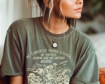 Western Graphic Comfort Colors Shirt, Western Christian Tee, Bibel Vers Tshirt, Religiöses Shirt, Glaube Frauen T-Shirt, Geschenk für Cowgirl