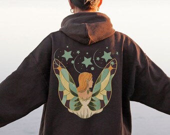Felpa Fairy Grunge che guarda le stelle, felpa Fairy Core