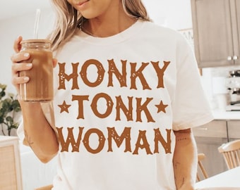 Honky-Tonk-Frauen-T-Shirt, Honky-Tonk-T-Shirt, Western-Grafik-T-Shirt, Nashville-T-Shirt, Comfort-Farben-Shirt, Konzert-T-Shirt, Nash Bash, Cowgirl-Top