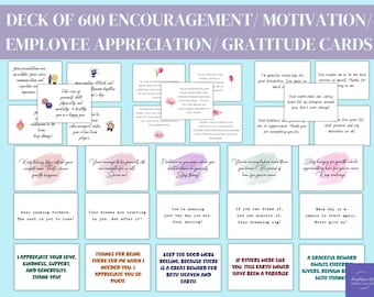 Printable Encouragement Cards: 600 Positive Affirmation Notes (Digital Download)
