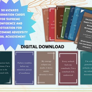 50 krachtige afdrukbare affirmatiekaarten voor stoere presteerders - motiverende citaten, zelfzorg en succesboosters voor dagelijkse inspiratie!