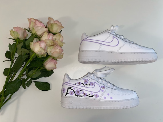 purple flower nikes