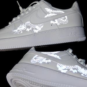 Nike air force 1 custom *reflective* LUCK dragon
