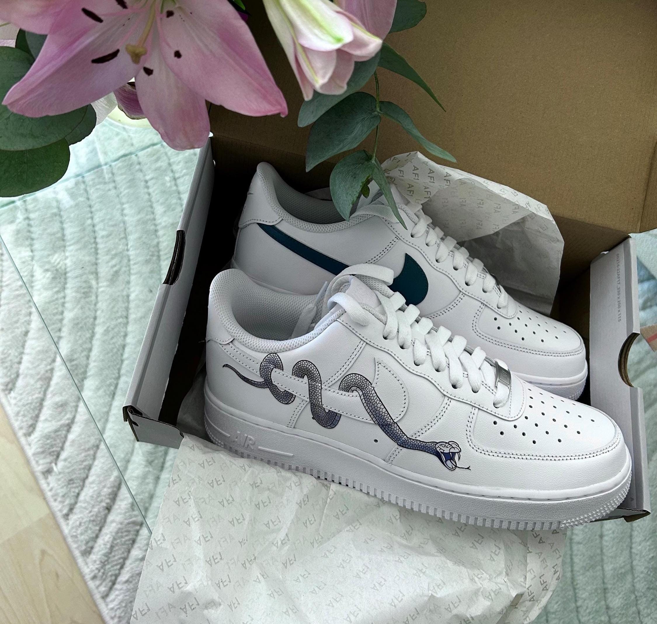 Nike Air Force custom snake gray