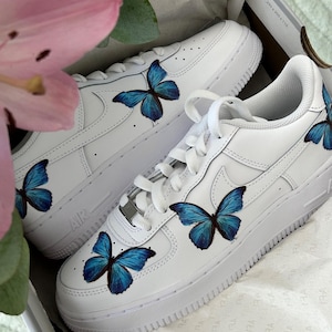 Nike Air Force 1 custom blue butterfly