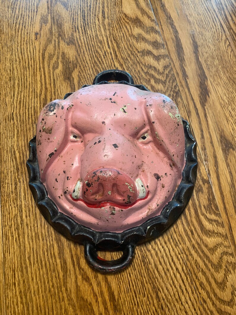 Cast Iron Pigs Head Cheese Mold Etsy