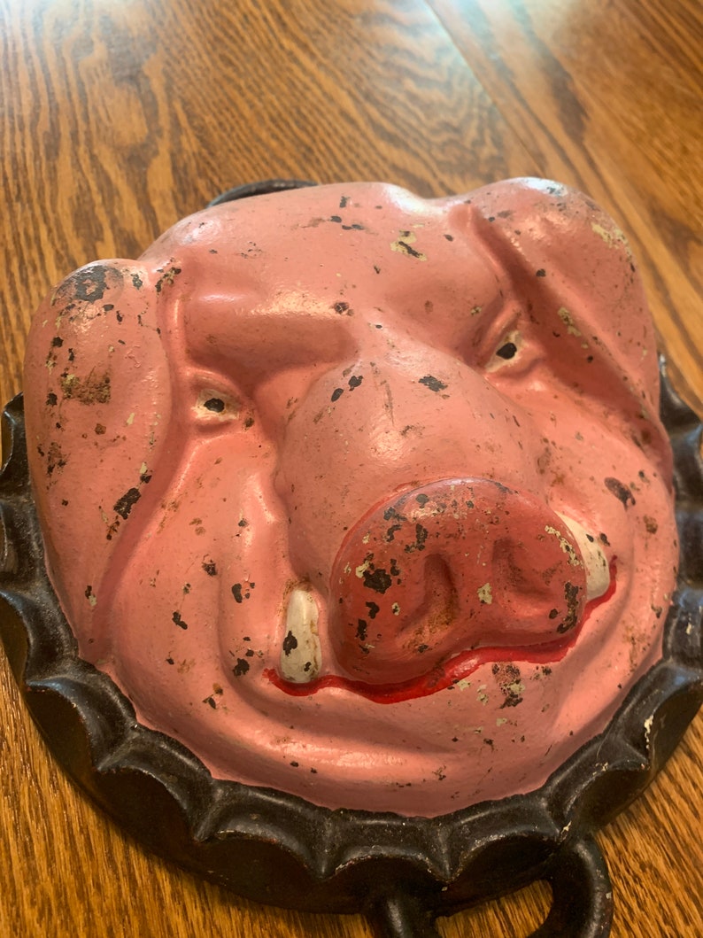 Cast Iron Pigs Head Cheese Mold Etsy