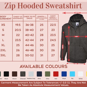 Custom Embroidered Zip Up Hoodie, Personalised Text Monogram Logo Embroidery Unisex Hooded Jumper, Zipper Sweatshirt, Couples Matching Gift zdjęcie 8