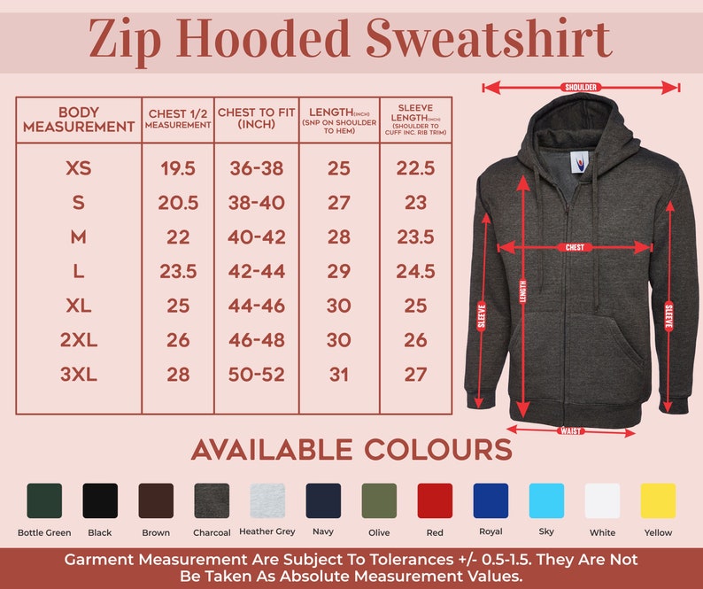 Custom Embroidered Zip Up Hoodie, Personalised Text Monogram Logo Embroidery Unisex Hooded Jumper, Zipper Sweatshirt, Couples Matching Gift zdjęcie 8