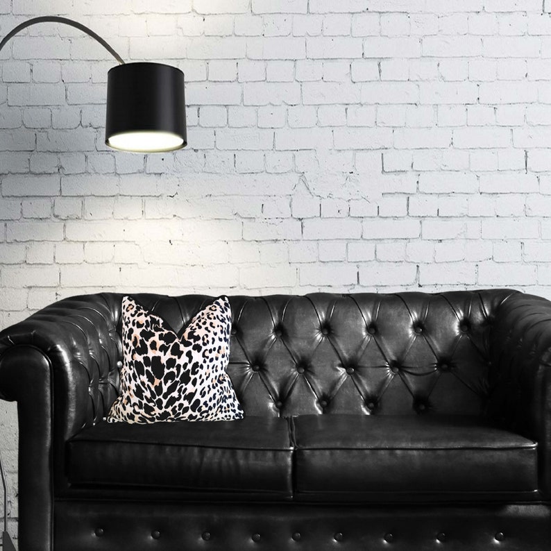 Pillowcase made of luxury upholstery fabric with leopard print, piped pillowcase zdjęcie 7