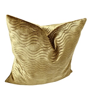 Luxury Upholstery Pillowcase, Iridescent Golden Pillow Cover, Sparkling Pillow Cover, Textured Fabric Pillow Cover, Gift For Mom