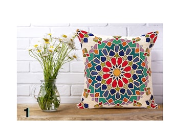 Floral Gobelin Handmade Pillow Cover, 18x18 inches