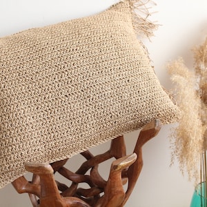 Lumbar Pillow Covers, Boho Pillow, Outdoor Pillow Cover, Straw Pillow, Pillow Cases, Throw Pillow Cover, Decor, Sofa Pillow, Beige Pillow