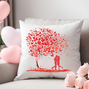 Valentine Days Pillow, Romantic Pillowcase, Romantic Decor, Valentines Day Gift, Romantic Bedding,  Romantic Decor, Heart-Shaped Pillow