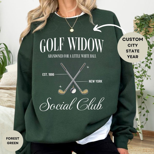 Custom Abandoned Golf Wife Sweatshirt, Personalized Wives Golf Widow Shirt, Funny Gift For Her, Golf Social Club Tee, Sweater Gifts For Mom