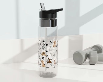 Water Bottle, Animal Lover, Dog Sports Bottle, Dog Mom Gift, Gift for Dog Mom, Mother's Day Gift, Birthday Gif, Dog Water Bottle