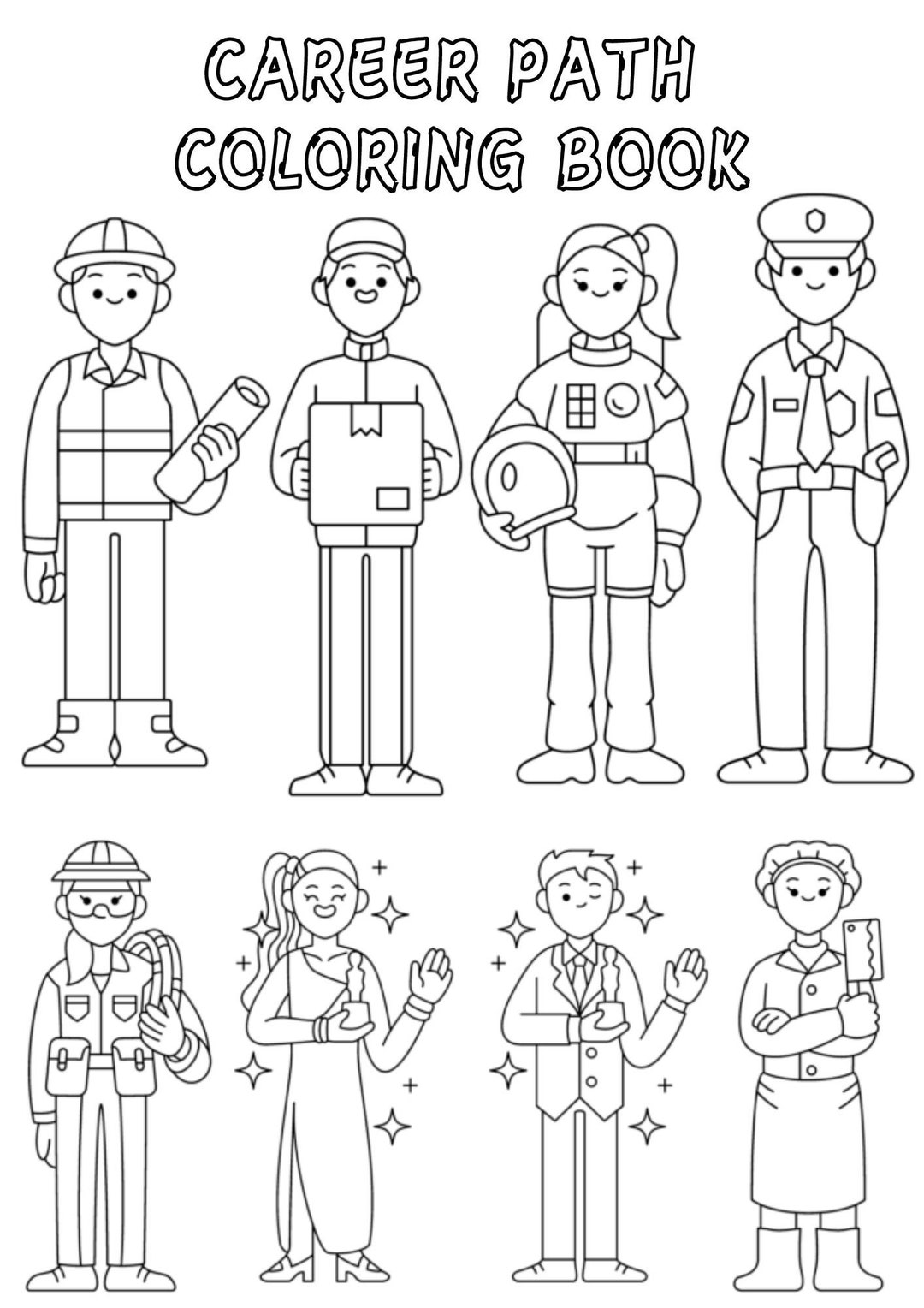 15 Printable Pages Career Path Coloring Book Book Coloring Book 