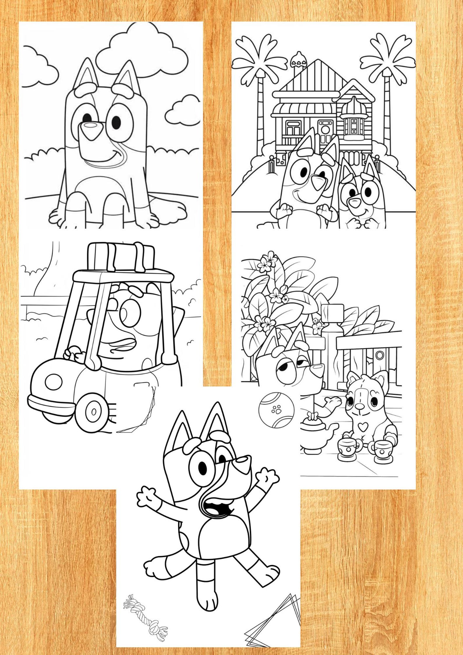 31 BLUEY BINGO Coloring Pages | Coloring Book | Busy Book | Kids TV ...