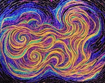 The Swirling Nether - Psychedelic oil paint art