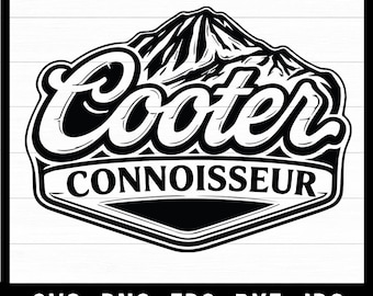 Cooter Connoisseur SVG Png, Funny Mountain Beer Parody Design, Adult Humor Hat Patch File, Laser Engraving, Dtf, UV, Sublimation