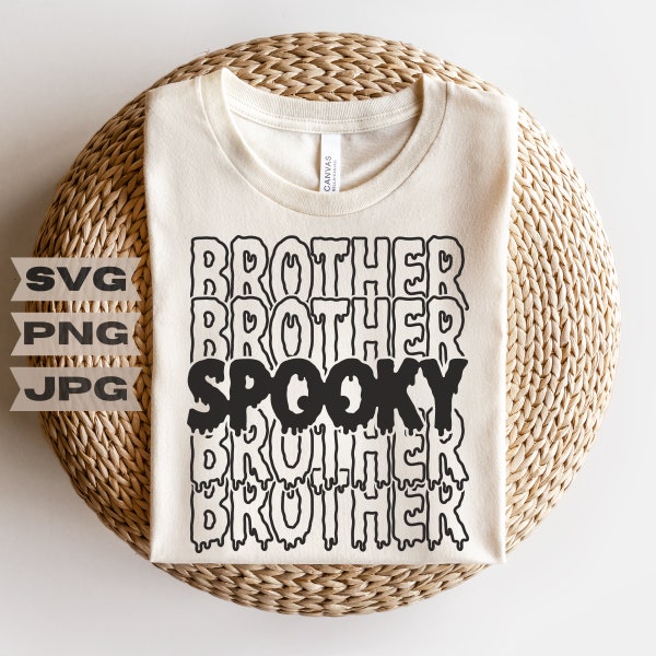 Spooky Brother Svg, Kids Halloween Svg, Spooky Kid Svg, Spooky svg, Brother Halloween Shirt Svg Png