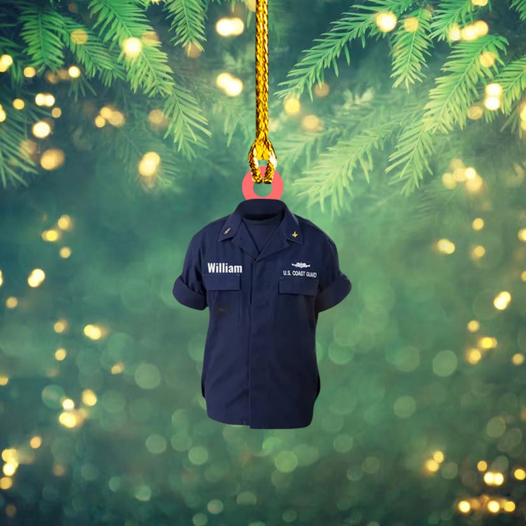 Personalized Coast Guard Uniform Ornament Military Christmas Etsy