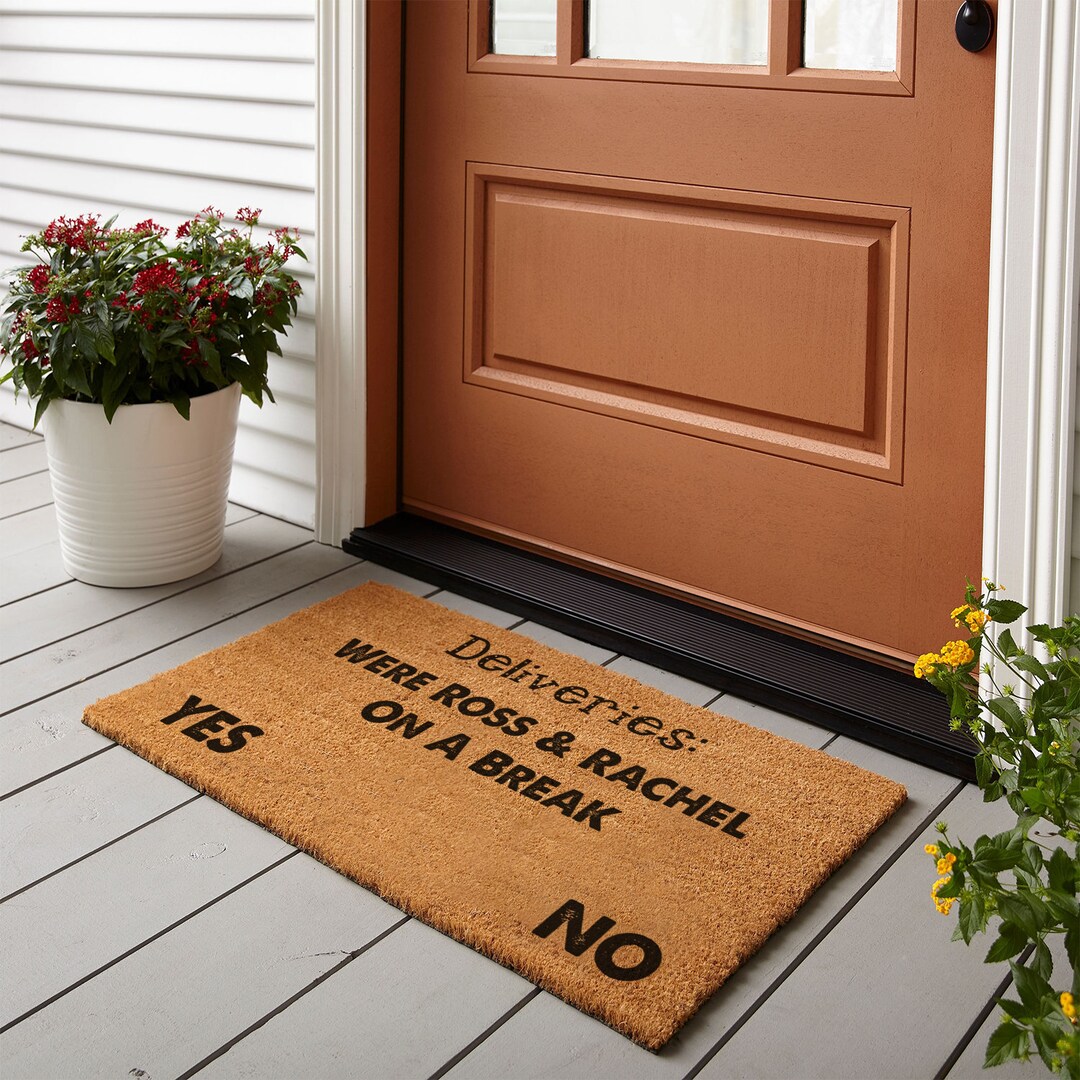 Welcome Back Rochel Were Ross and Rachel on A Break Doormat, Funny Doormat, Cute Doormat ...