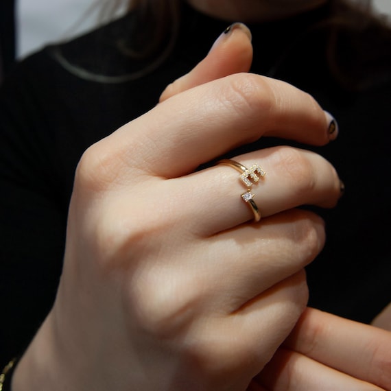 Letter E On Ring Finger